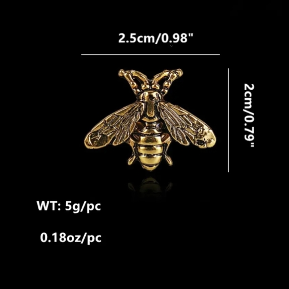 Silver Bee Brooch Pin Vintage Style - Picture 4 of 6